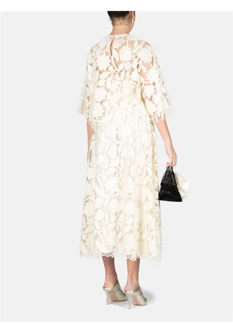 Top in tulle ricamato in bianco ELie Saab - donna ELIE SAAB | TO147NR25TU012OFFWHT